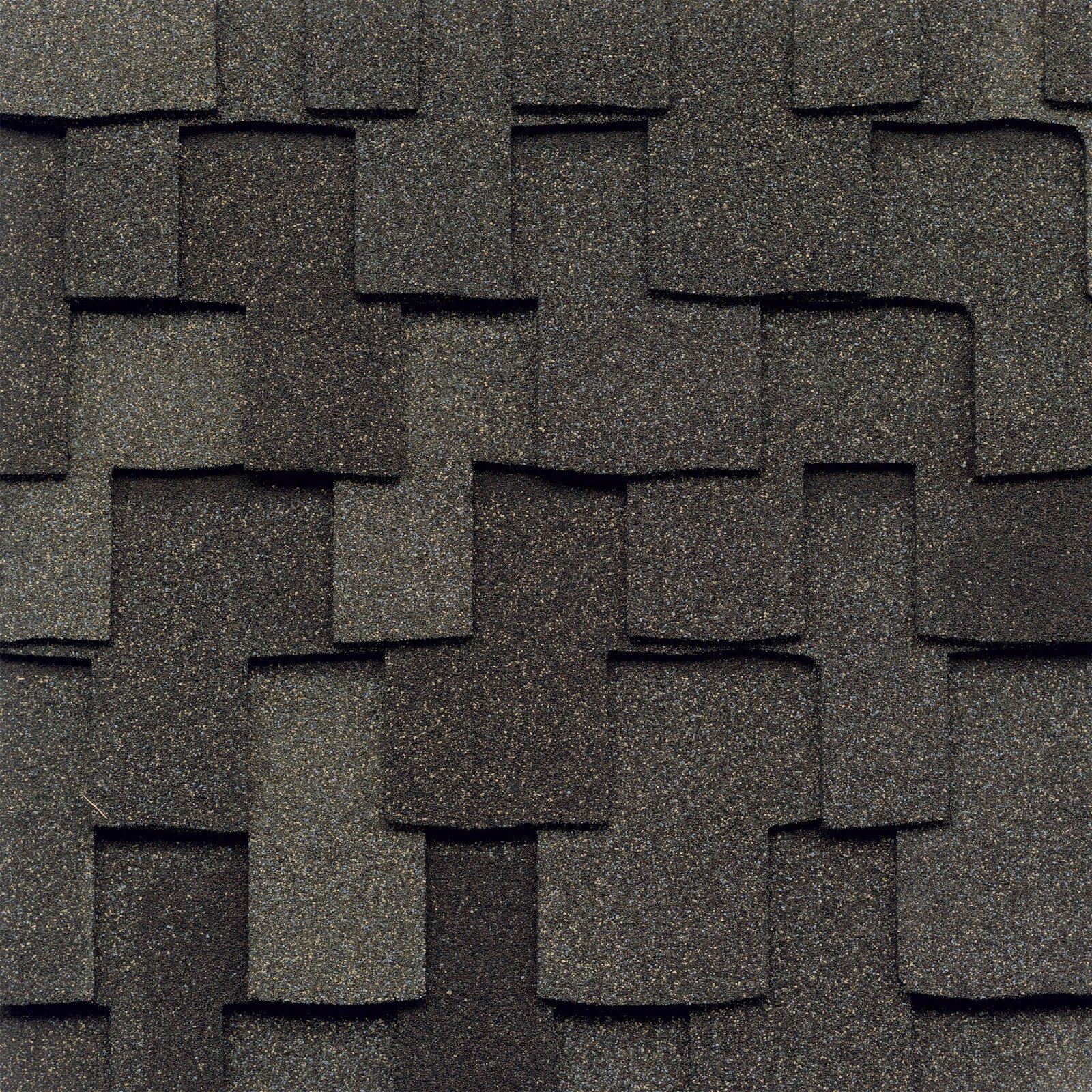 Close-up photo of GAF's Grand Canyon Mission Brown shingle swatch