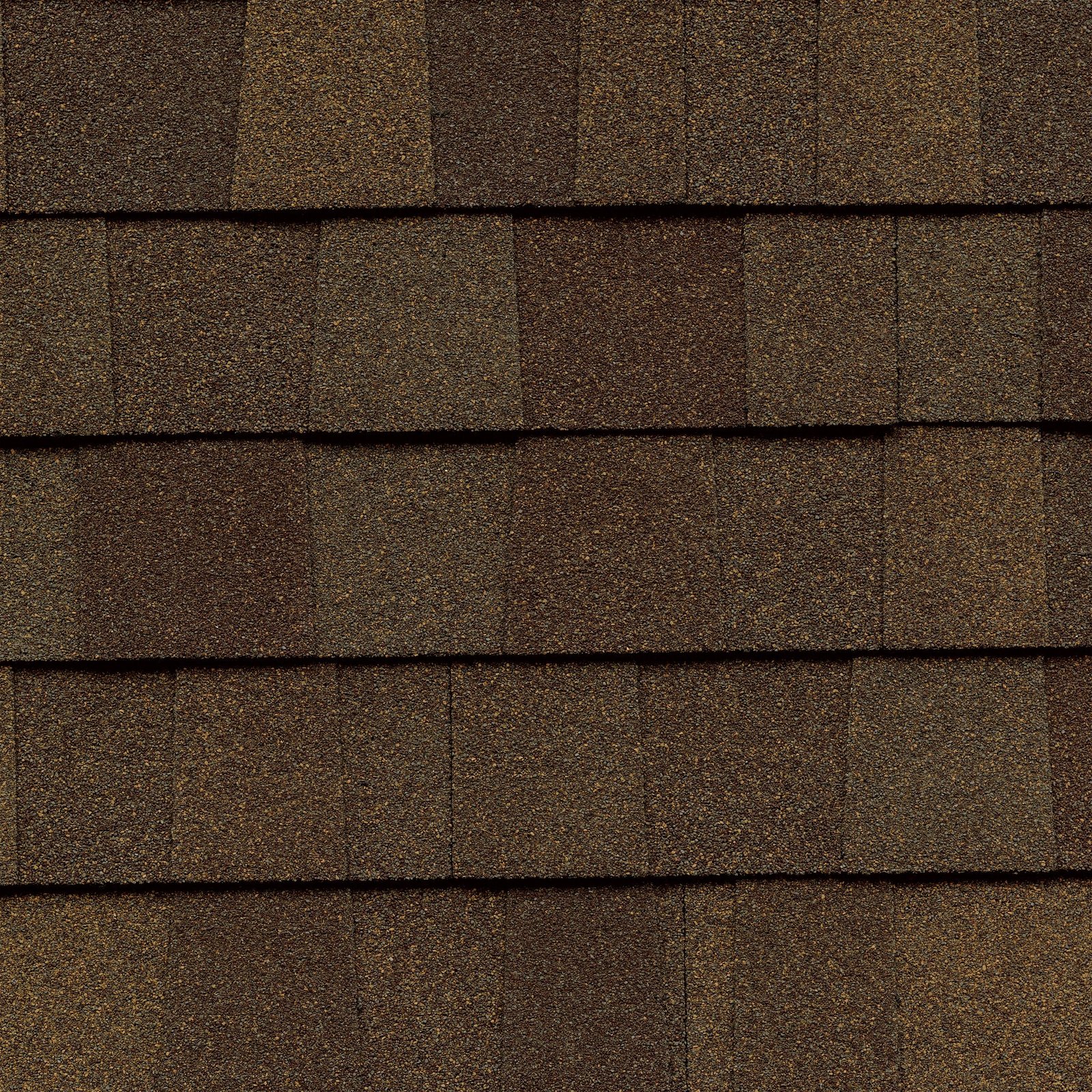 Close up photo of GAF's Timberline American Harvest Adobe Sunset shingle swatch
