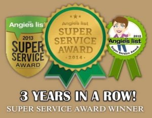 Winner of Angie's List Super Service Award