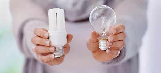 Switch your old bulbs for energy efficient ones