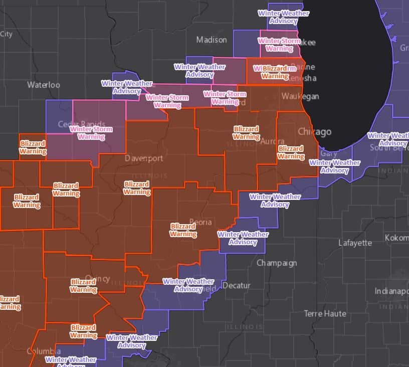 Blizzard Warning Now Includes Northern IL