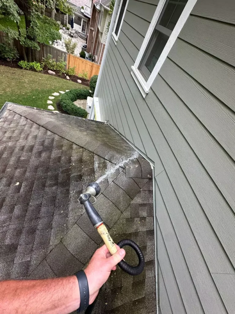 cleaning asphalt shingles