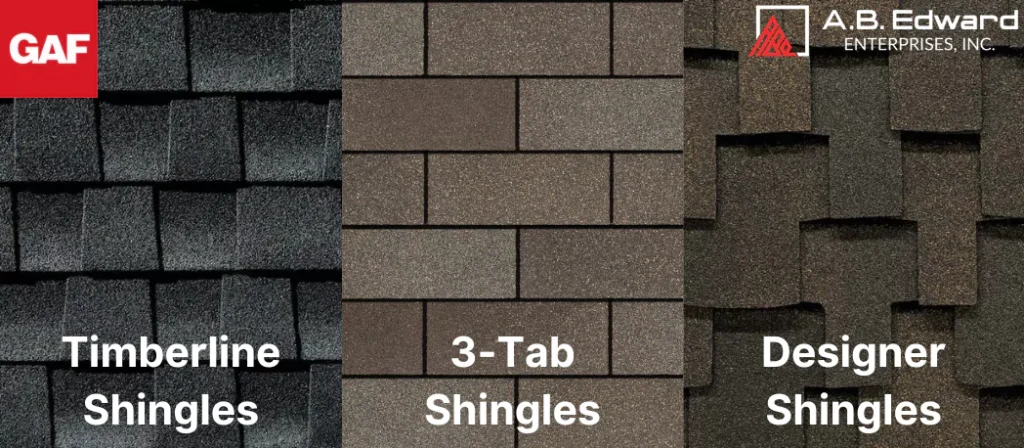 Types of GAF asphalt shingles