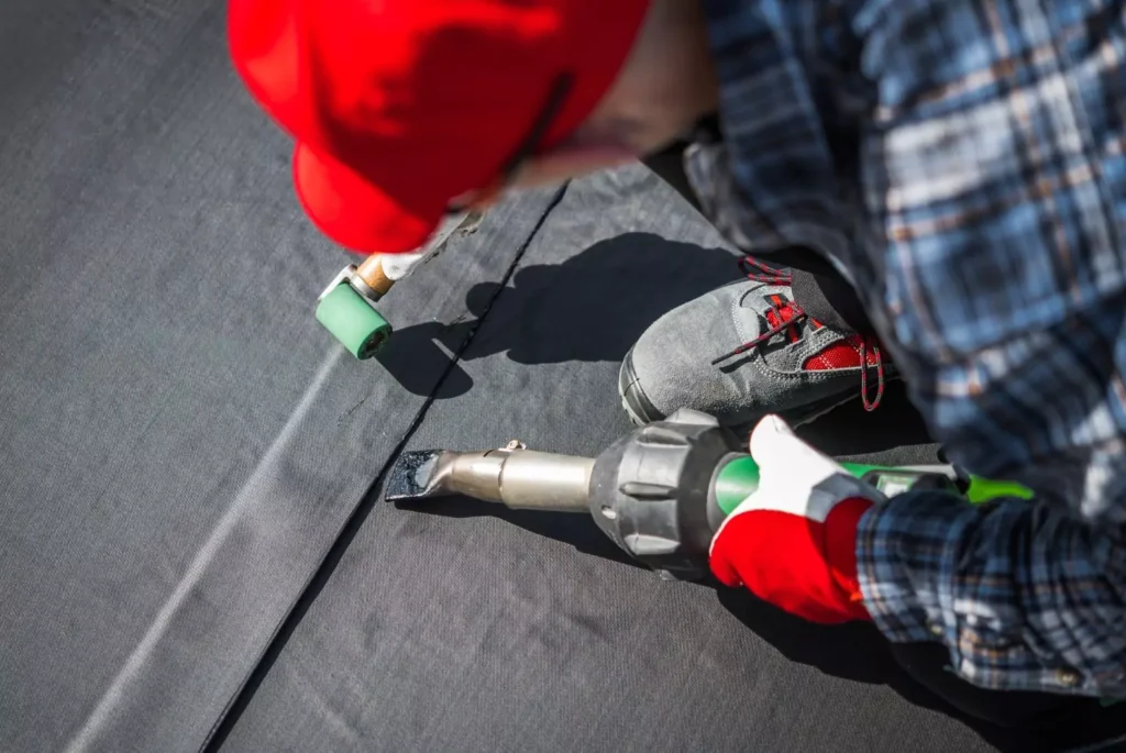 EPDM roofing membrane heat welding