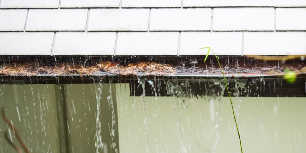 overflowing gutter