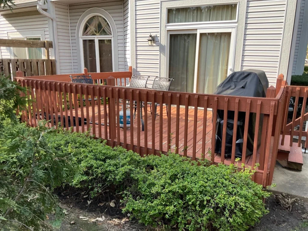 wooden deck railings