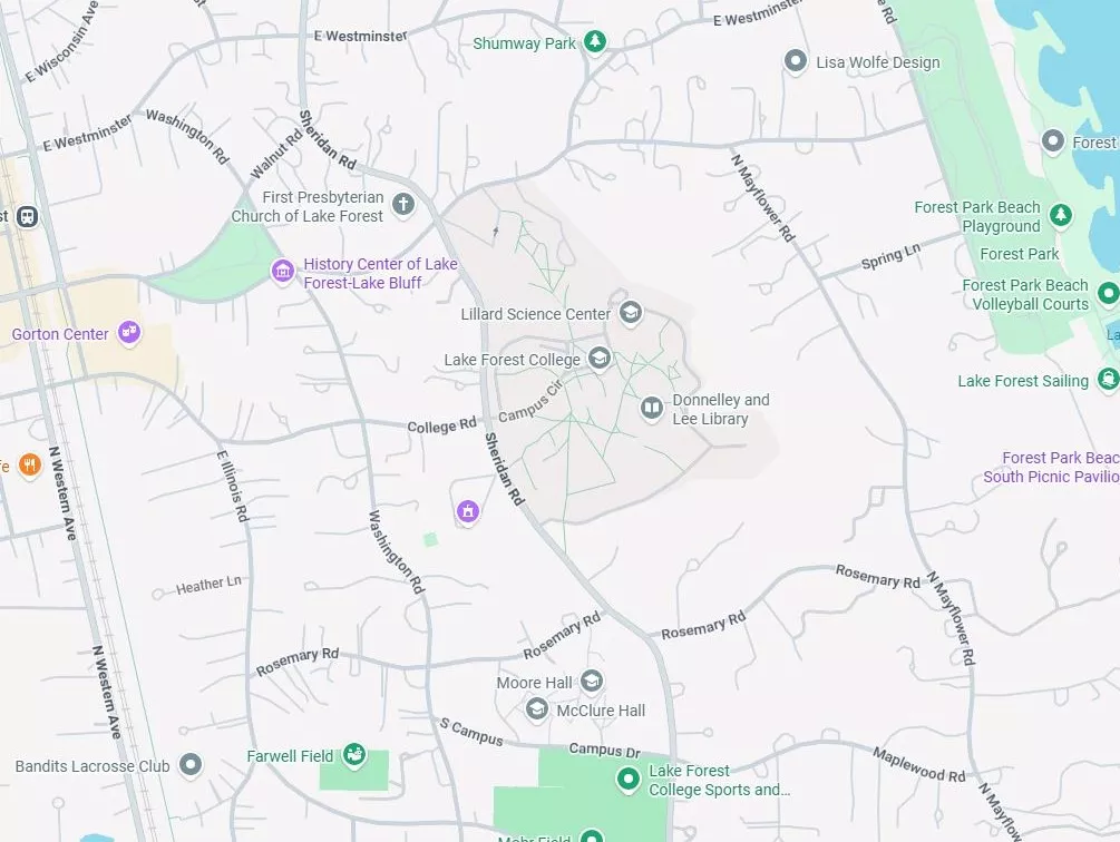 Map of Lake Forest