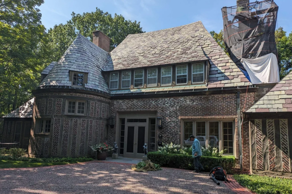 French Eclectic style house in lake forest